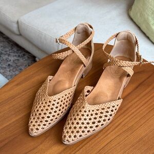 Bared Footwear Woven Tan Flats